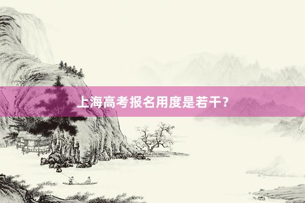 上海高考报名用度是若干？