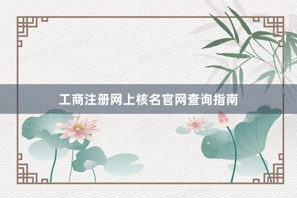 工商注册网上核名官网查询指南