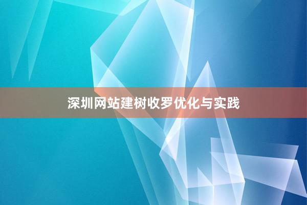 深圳网站建树收罗优化与实践